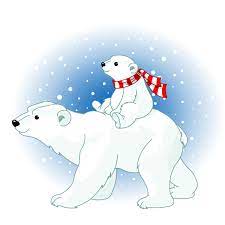 Polar Pair Baby Polar Bears Polar Bear Illustration Polar Bear Cartoon