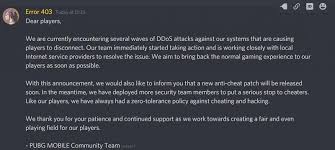 Crn hack gameloop no recoil pubg mobile emulator hack esp hack. Ddos Attacks Plague Pubg Mobile Servers As Players Get Disconnected Worldwide