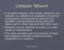 It is a widely useful network for sharing resources like files, printers, games, and other application. Ppt Computer Network Powerpoint Presentation Free Download Id 4924276