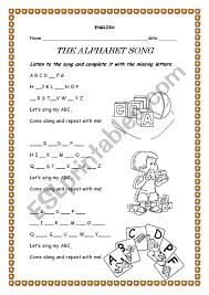 When enough people can relate to a song's message and sound in a simil. The Alphabet Song Esl Worksheet By Sonia Viclx
