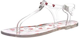 Amazon Com Love Moschino Womens Transparent Pvc Sandal