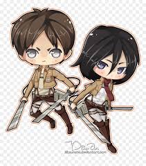 I'm sick of fake manga spoilers like every month i guess however i think team levi is so slow they hardly lil mikasa and eren by villyane on deviantart. Kawaii Mikasa And Eren Attack On Titan Mikasa Y Eren Chibi Hd Png Download Vhv