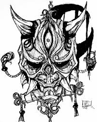 Black And White Japanese Demon Tattoo Designs Japanese With Tattoos Japanesetattoos Japanese Tattoo Designs Japanese Tattoo Oni Tattoo