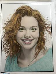 She's finished! I need to figure out how to take better photos of my  colored pencil pieces. It's showing up very "toothy" in the photo, but  looks very smooth in person. 🤷‍♀️