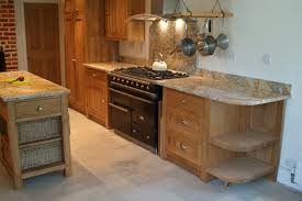 classic oak kitchen units, with cooker