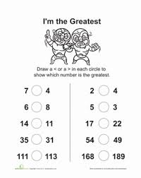 Preview of grade 7preview of grade 7. Greater Than Or Less Than Inequality Symbols Worksheet Education Com