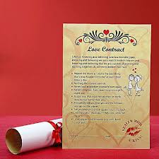 Design your custom love story with a personalized love book online. Buy Send Personalized Love Contract Online Ferns N Petals