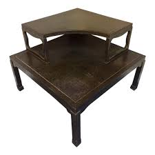 Vintage Fumed Oak Two Tier Corner Coffee Table In 2020 Coffee Table Coffee Table Vintage Corner Table Living Room