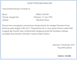 Jumat, 12 jun 2020 | 18:31 wib. Contoh Surat Resign Kerja Yang Baik Dan Cara Membuatnya