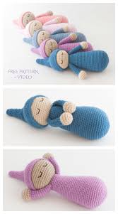 Baby accessory set knitting pattern. Crochet Sleeping Doll Amigurumi Free Patterns Paid Diy Magazine