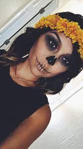 Day Of The Dead Makeup Dia De Los Muertos Makeup Skull Makeup Halloween La Muerte Cal Creative Halloween Makeup Cool Halloween Makeup Halloween Makeup Diy