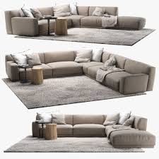 Poliform Paris Seoul Sofa 4 3d Model Max Obj Fbx Mtl 1 Living Room Sofa Design Sofa Set Poliform