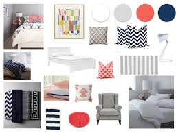 Grey Navy And Coral Master Bedroom These Will Be The Colors Of Our Bedroom Love It Master Bedroom Inspiration Master Bedroom Makeover Bedroom Makeover