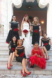 Halloween Themed Wedding Of Jared Jodi Halloween Wedding Dresses Black Red Wedding Halloween Themed Wedding