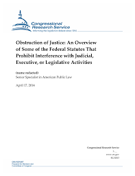 That is you cannot derive a true statement from a false statement (in a reasonable system). Obstruction Of Justice An Overview Of Some Of The Federal Statutes That Prohibit Interference With Judicial Executive Or Legislative Activities Everycrsreport Com