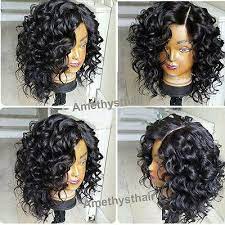 Brazilian Short Loose Wavy Lace Front Wig Natural Virgin Cute Bob Full Lace Wigs Ebay In 2021 Front Lace Wigs Human Hair Curly Bob Wigs Front Lace Wigs Black Women