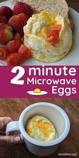 Perfect for back to school! 2 Minute Breakfast Healthy Microwave Eggs Health Beet