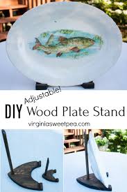 Diy Adjustable Wood Display Stand For Plates Or Art Sweet Pea I traced the plate stand that i purchased in vermont and then had my husband enlarge it at. diy adjustable wood display stand for