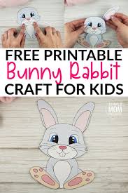 You can use this download for an easter themed project or for whatever you need. Free Cut And Paste Bunny Rabbit Craft Simple Mom Project