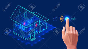 Leistungsstarkes sicherheitssystem für große häuser Sicherheitssystem Von Smart Home Plan Des Hauses 3d Rontgen Die Steuerung Sperrt Die Turen Und Fenster Uber Das Internet Mit Einer Smartphone Anwendung Home Protection Funksystem Vektor Lizenzfrei Nutzbare Vektorgrafiken Clip Arts Illustrationen