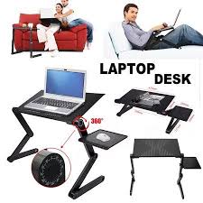 360 Adjustable Folding Laptop Notebook Ergonomic Desk Table Stand Bed Sofa Holder Tray Black Folding Computer Desk Ergonomic Desk Desk