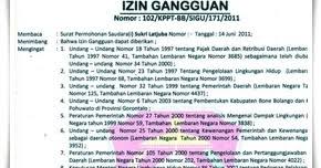 Baik itu surat yang dipergunakan oleh perusahaan, instansi pemerintahan, lembaga, organisasi, dan perseorangan. Contoh Surat Izin Gangguan Lingkungan Contoh Surat