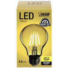 A19 Clear Glass Yellow Led Bulb Feit Electric