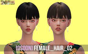 Short Fringe Female Hair 02 For The Sims 4 Spring4sims Womens Hairstyles Sims Hair Very Short Hair
