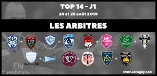 Le logo du championnat rugby top 14 de la lnr. Top 14 2019 2020 J1 Les Arbitres Pour La Reprise Allrugby