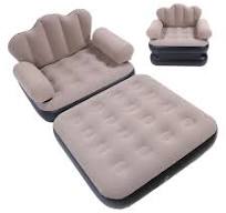 Amazon.com: Inflatable Couch, Portable Foldable Inflatable Sofa Bed,  Thickened Flocked PVC Blow Up Couch Mattress, Outdoor Air Sofa for  Traveling, ...