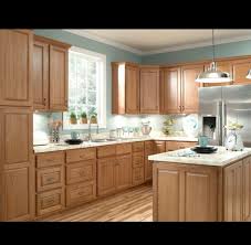 Oak Cabinets With Blue Green Walls Kitchen Colour Schemes Oak Kitchen Kitchen Remodel