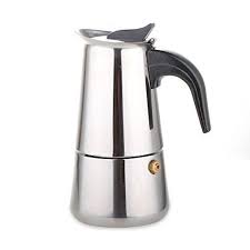 Very gently press the surface of the basket with a coffee spoon but be careful not to tamp it. Amfocus Stainless Steel Espresso Coffee Maker Moka Pot Latte Percolator 2 Expresso Shots You Can Get Mo Percolator Coffee Coffee Maker Percolator Coffee Pot