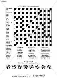 Android tm is a trademark of google inc. Puzzle Page With Two Puzzles 19x19 Criss Cross Kriss Kross Fill In The Blanks Crossword Word Game English Language And Abstract Visual Puzzle Black And White A4 Or Letter Sized Poster Id 221723758