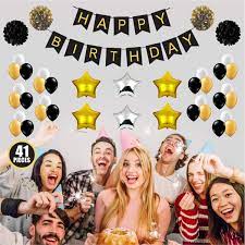 Is it stressful to plan for your husband's birthday? Mahogany Life Birthday Party Decorations Items Birthday Decorations Materials Birthday Gifts For Wife Girlfriend Husband Boys Men Mother Happy Birthday Banner For Boys Girls Decoration Amazon In Toys Games