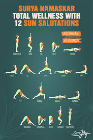Surya Namaskar Total Wellness With 12 Sun Salutations Surya Namaskar Sun Salutation Yoga