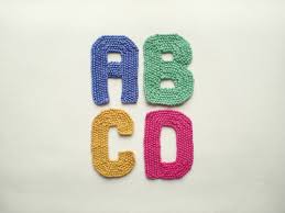 Chart to knit simple numbers with duplicate stitch embroidery. Ravelry Alphabet A D Pattern By Frankie Brown