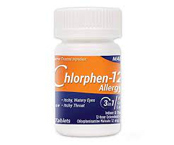 Amazon Com Chlorpheniramine Maleate Extended Release 12 Mg 60 Tablets Health Personal Care Watery Eyes Allergies Allergy Treatment