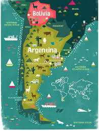 Administrative map of argentina with provinces. Pin Von Katgoray Auf Illustration London Karte Postkarten Landkarte