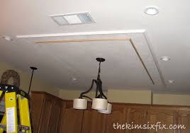 Replacing Updating Fluorescent Ceiling Box Lights With Ceiling Molding Home Maintenance Rep Fluorescent Kitchen Lights Kitchen Ceiling Lights Kitchen Lighting
