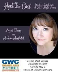 Meet the cast of Stephen Sondheim's A Little Night Music! Mary Frances  Conover stars as famed actress Desiree Armfeldt, with Mark Waters as  Fredrik, Megan Cherry as Madame Armfeldt, Amanda Macdonald as