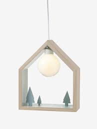 Kinder Lampenschirm Haus Natur Grun Lampe Chambre Bebe Lampe Bois Luminaire Chambre