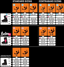 Vans Snowboard Boots Size Chart