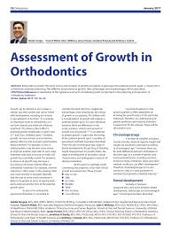 Pdf Assessment Of Growth In Orthodontics