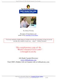 Top 10 Secrets Of The Worlds Greatest Cover Letter