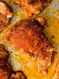 Baked chicken thighs are so easy to make with only a few ingredients and one pan! Simple Oven Roasted Chicken Thighs One Happy Housewife