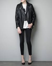 Oversize Biker Jacket With Lapels Jackets Zara Fashion