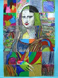 Our Pop Art Mona Lisa A Class Of 15 Yr Olds Each Coloured A Square Da Vinci Art Art Pop Art