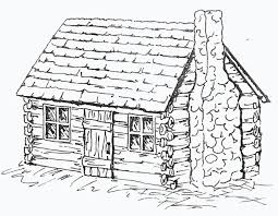 Beautiful Log Cabins Log Cabin Log Cabin Drawings Treesranch Com In 2020 Cabin Art House Colouring Pages Coloring Pages