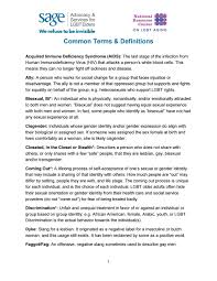 Acronym for lesbian, gay, bisexual, transgender, and queer. Common Terms Definitions By Sage Issuu