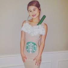 Diy Starbucks Frappuccino Costume Halloween Starbucks Diy Starbucks Halloween Costume Diy Halloween Costumes Easy Starbucks Costume